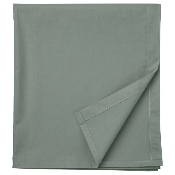 DVALA sheet, grey-green, 240x260 cm