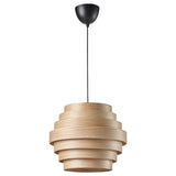 DYKARKLOCKA / HEMMA pendant lamp, white stained oak veneer/black, 40 cm