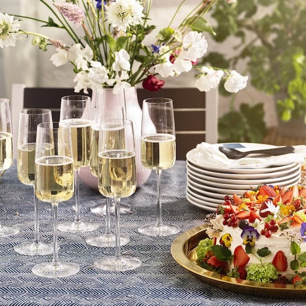 Ikea DYRGRIP - Champagne glass, clear glass, 25 cl