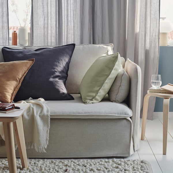 DYTÅG cushion cover, grey-green, 50x50 cm