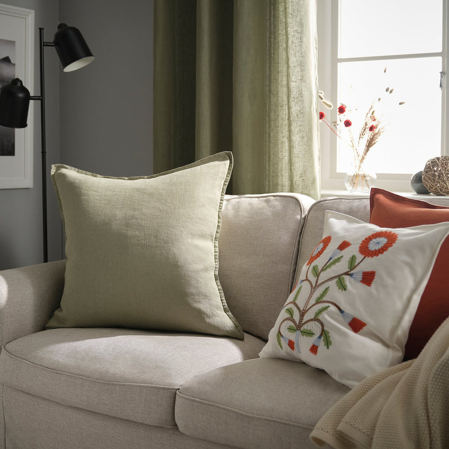 DYTÅG cushion cover, grey-green, 65x65 cm