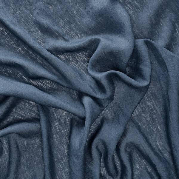 DYTÅG curtains, 1 pair, dark blue/with heading tape, 145x300 cm