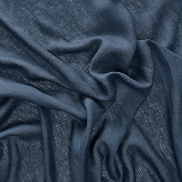 DYTÅG curtains, 1 pair, dark blue/with heading tape, 145x300 cm