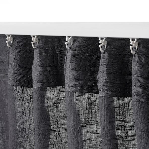 Ikea DYTÅG Curtains, 1 pair dark grey 145x300 cm , 145x300 cm