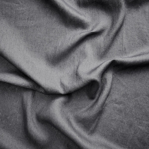 DYTÅG curtains, 1 pair, dark grey/with heading tape, 145x300 cm