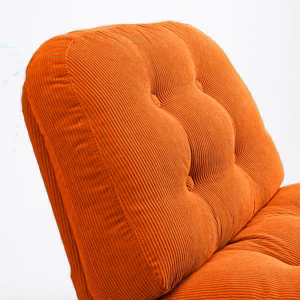 DYVLINGE swivel easy chair, Kelinge orange, 63x68x75 cm
