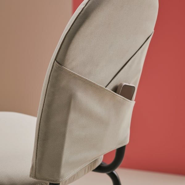 EBBALYCKE chair, Idekulla beige, 47x87x50 cm