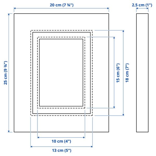 Ikea EDSBRUK - Frame, white, 13x18 cm