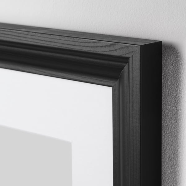 EDSBRUK frame, black stained, 40x50 cm