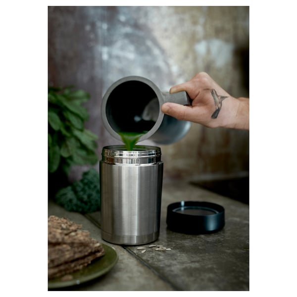 EFTERFRÅGAD food vacuum flask, stainless steel, 0.5 l