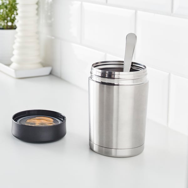 EFTERFRÅGAD food vacuum flask, stainless steel, 0.5 l