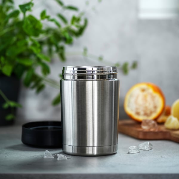 EFTERFRÅGAD food vacuum flask, stainless steel, 0.5 l