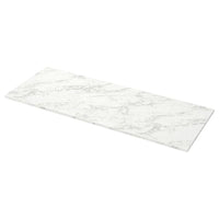 EKBACKEN worktop, white lively marble effect/laminate, 186x2.8 cm