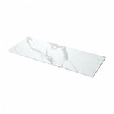 EKBACKEN worktop, white marble effect/laminate, 186x2.8 cm
