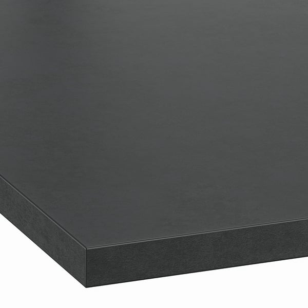 EKBACKEN worktop, black/laminate, 186x2.8 cm