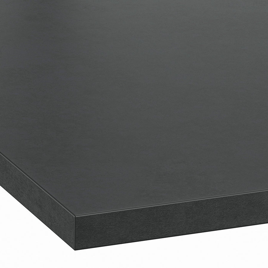 EKBACKEN custom made worktop, black/laminate, 45.1-63.5x2.8 cm