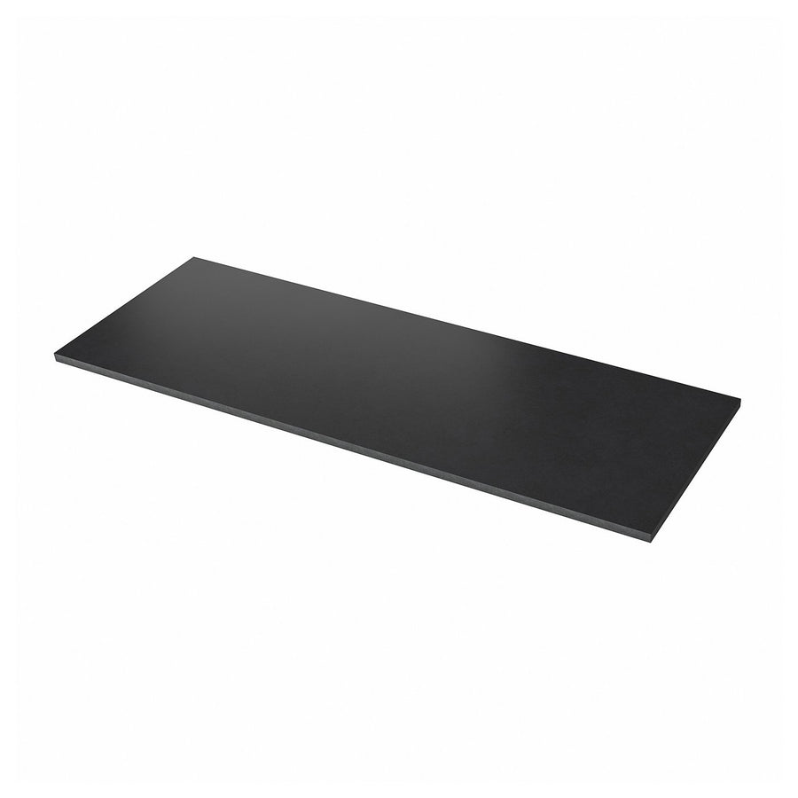 EKBACKEN custom made worktop, black/laminate, 63.6-125x2.8 cm