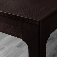 EKEDALEN / ÄLVSTA - Table and 4 chairs, dark brown/rattan black,120/180 cm