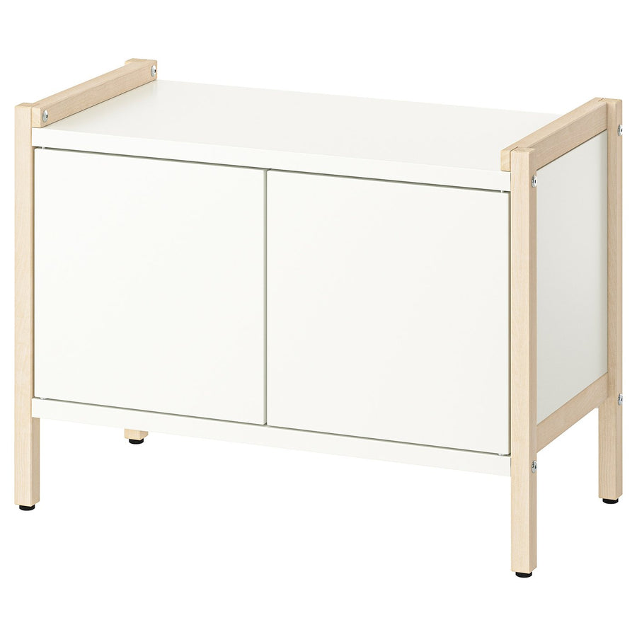 EKENABBEN cabinet, aspen/white, 70x35x51 cm