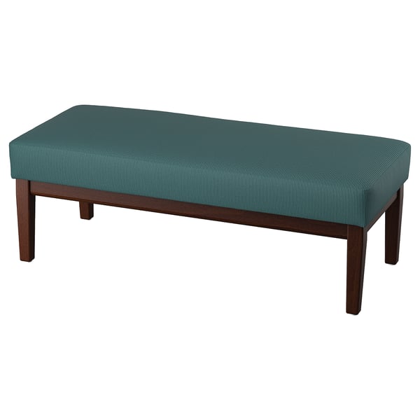 EKENÄSET bench, Kelinge grey-turquoise, 112 cm