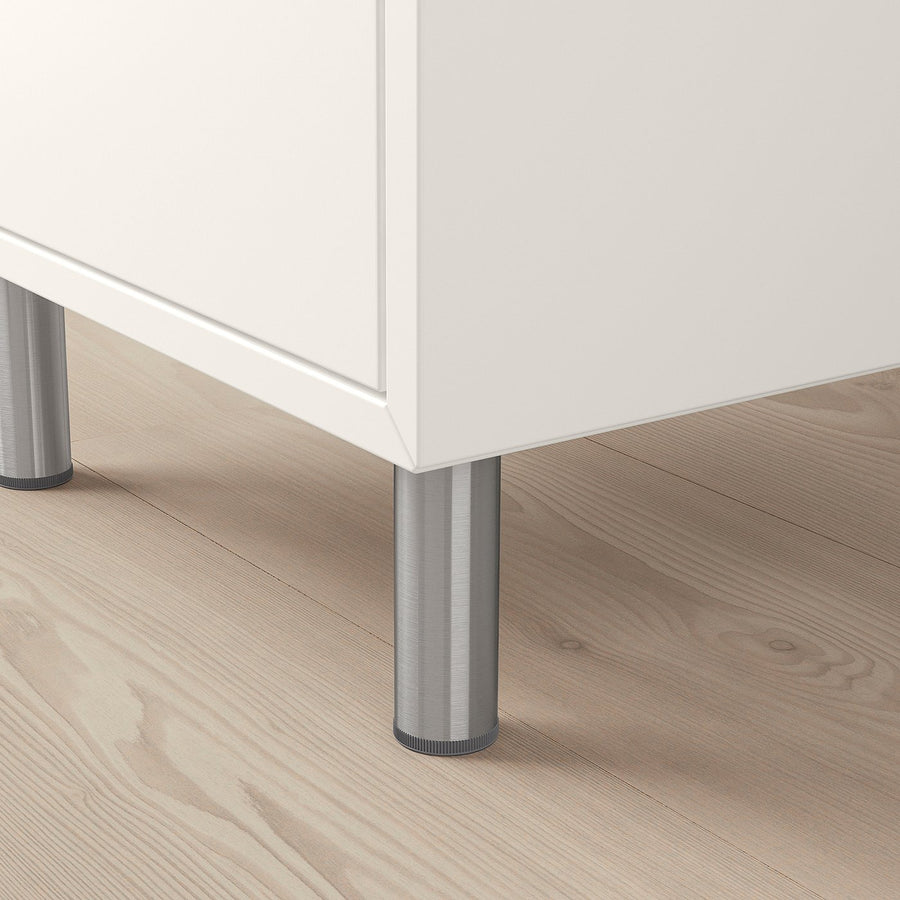 EKET cabinet combination with legs, white/dark grey-blue, 35x35x80 cm