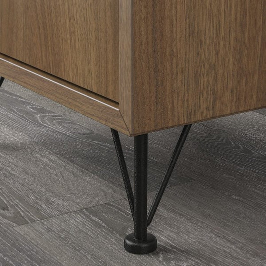 Ikea EKET - Cabinet combination with legs, walnut effect/metal black, 35x35x80 cm