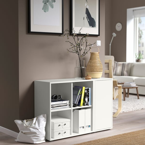EKET cabinet combination with feet, white, 105x35x72 cm