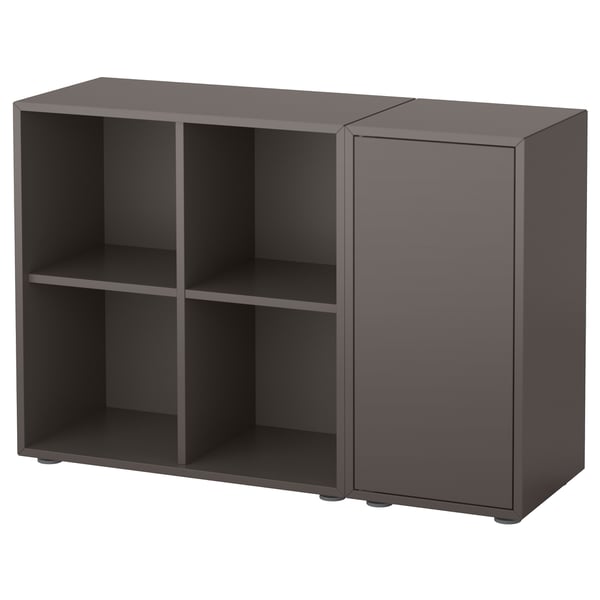 EKET cabinet combination with feet, dark grey, 105x35x72 cm