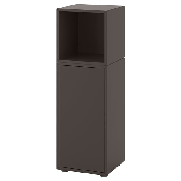 EKET cabinet combination with feet, dark grey, 35x35x107 cm