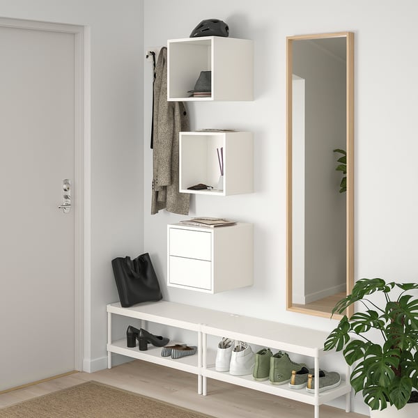 EKET wall-mounted storage combination, white, 105x35x70 cm