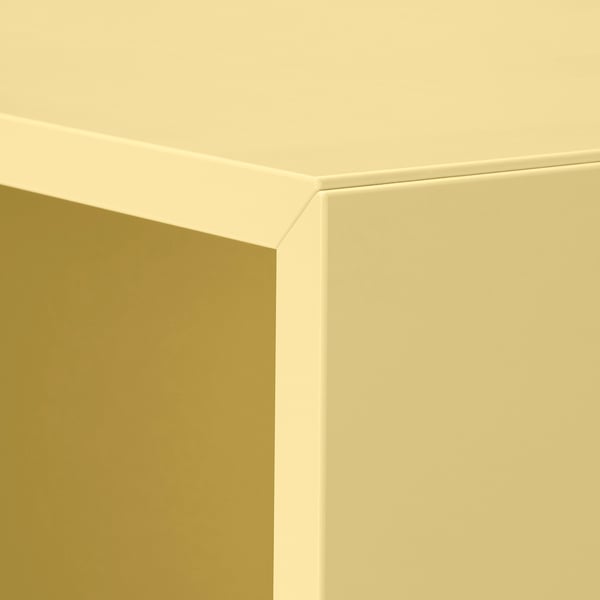 EKET wall-mounted cabinet combination, pale yellow/white, 105x35x70 cm