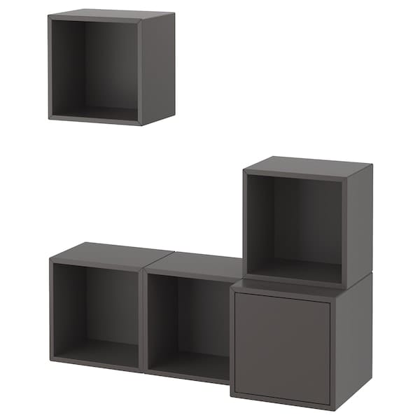 Ikea EKET - Wall-mounted cabinet combination, dark grey, 105x35x120 cm