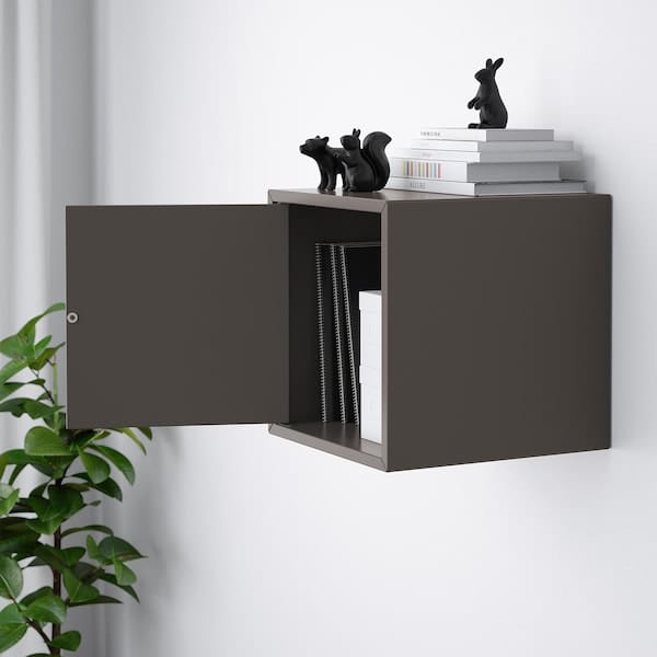 Ikea EKET - Wall-mounted cabinet combination, dark grey, 35x35x35 cm
