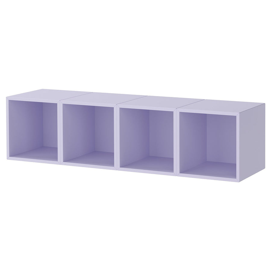 EKET wall-mounted storage combination, pale lilac, 140x35x35 cm