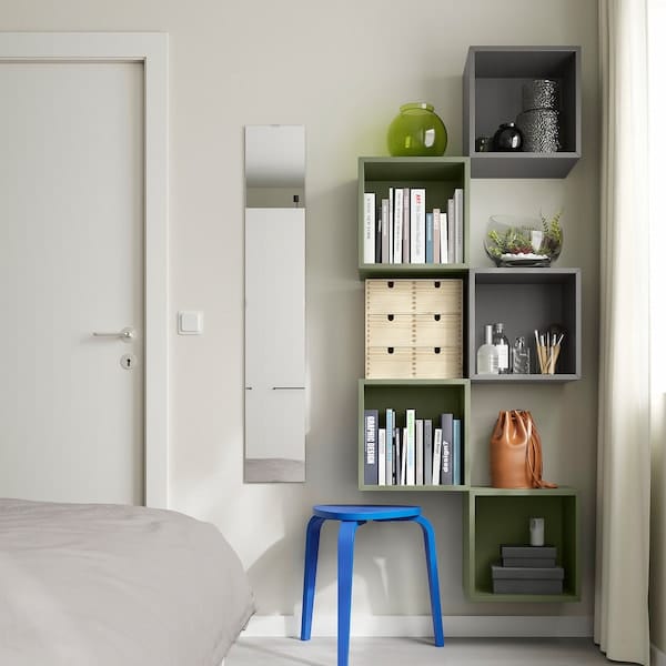 Ikea EKET - Wall-mounted storage combination, multicolour/grey-green