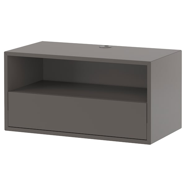 EKET media shelf, dark grey, 70x35x35 cm