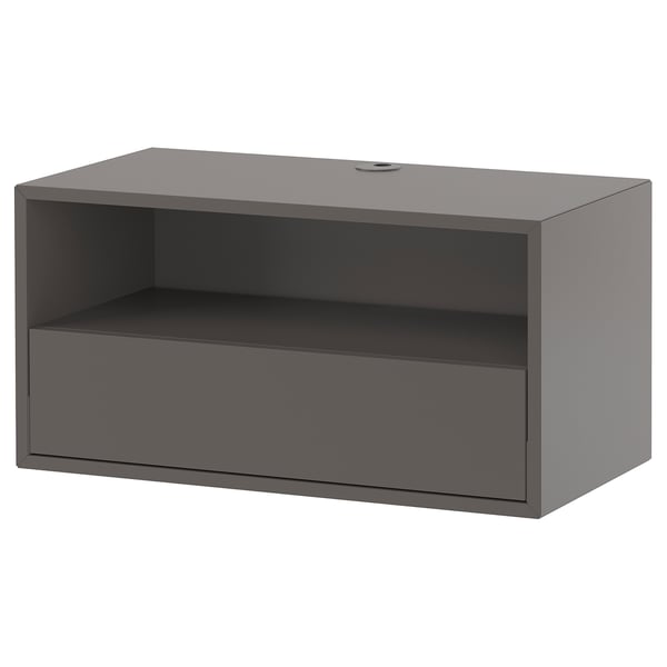 EKET media shelf, dark grey, 70x35x35 cm