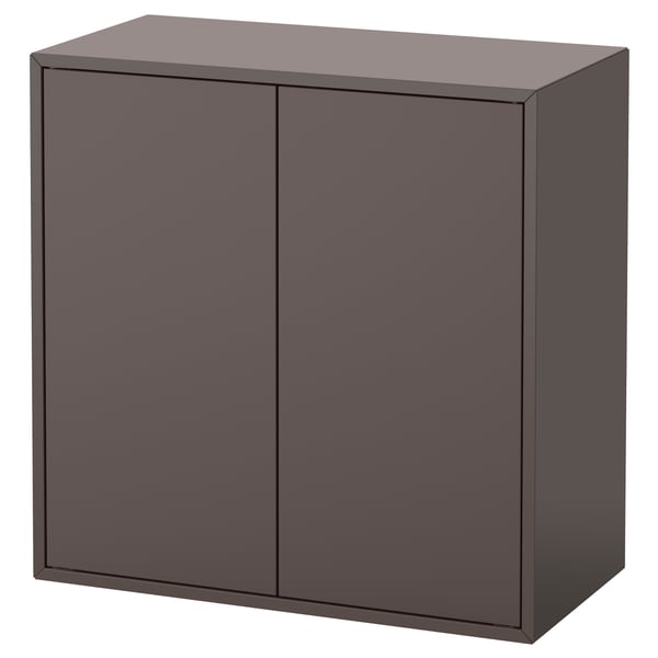 EKET cabinet w 2 doors and 1 shelf, dark grey, 70x35x70 cm