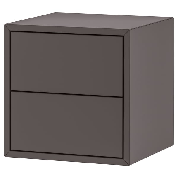 EKET cabinet with 2 drawers, dark grey, 35x35x35 cm