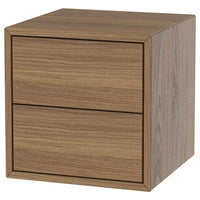 EKET cabinet with 2 drawers, brown walnut effect, 35x35x35 cm