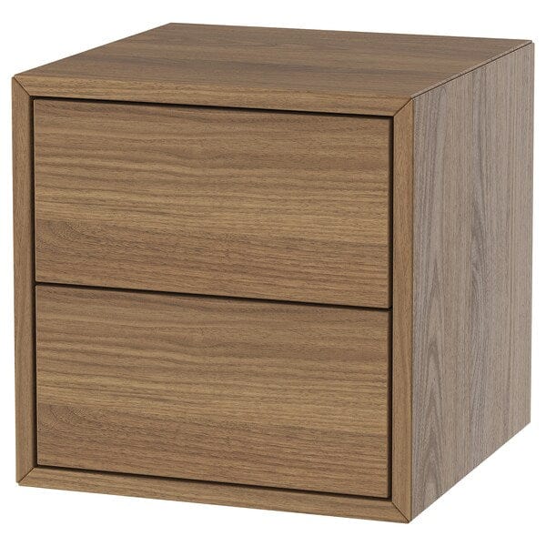 Ikea EKET - Cabinet with 2 drawers, brown/walnut effect, 35x35x35 cm