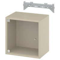 EKET wall cabinet with glass door, beige, 35x25x35 cm
