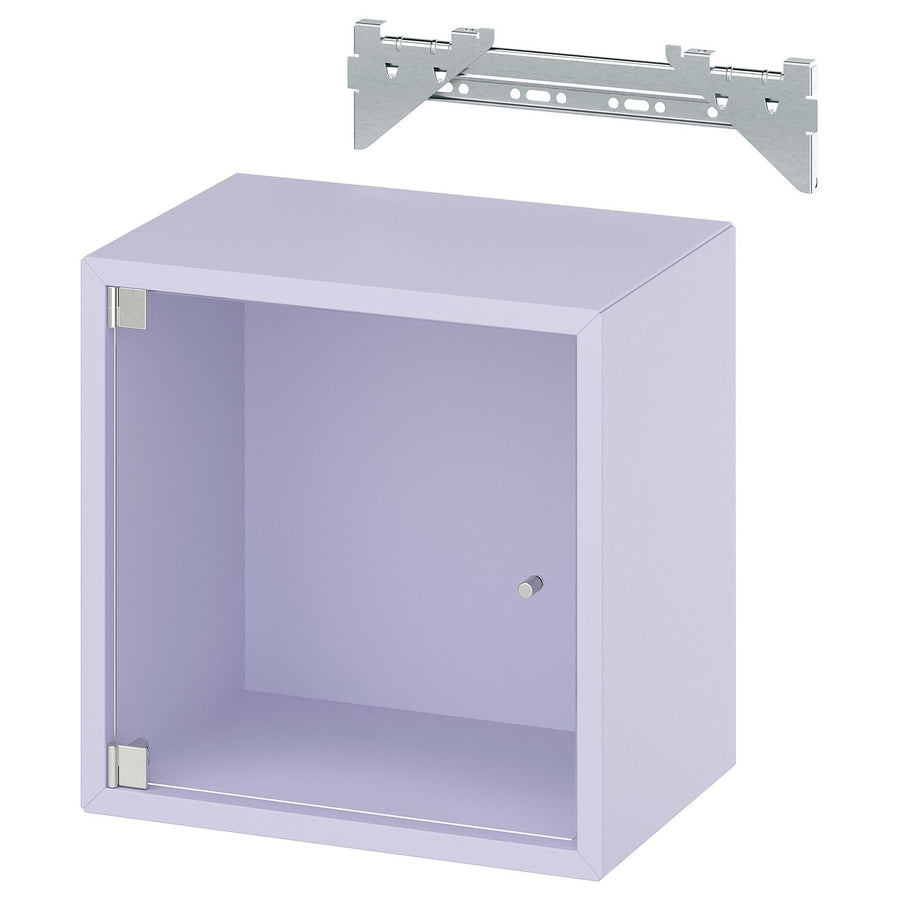 EKET wall cabinet with glass door, pale lilac, 35x25x35 cm