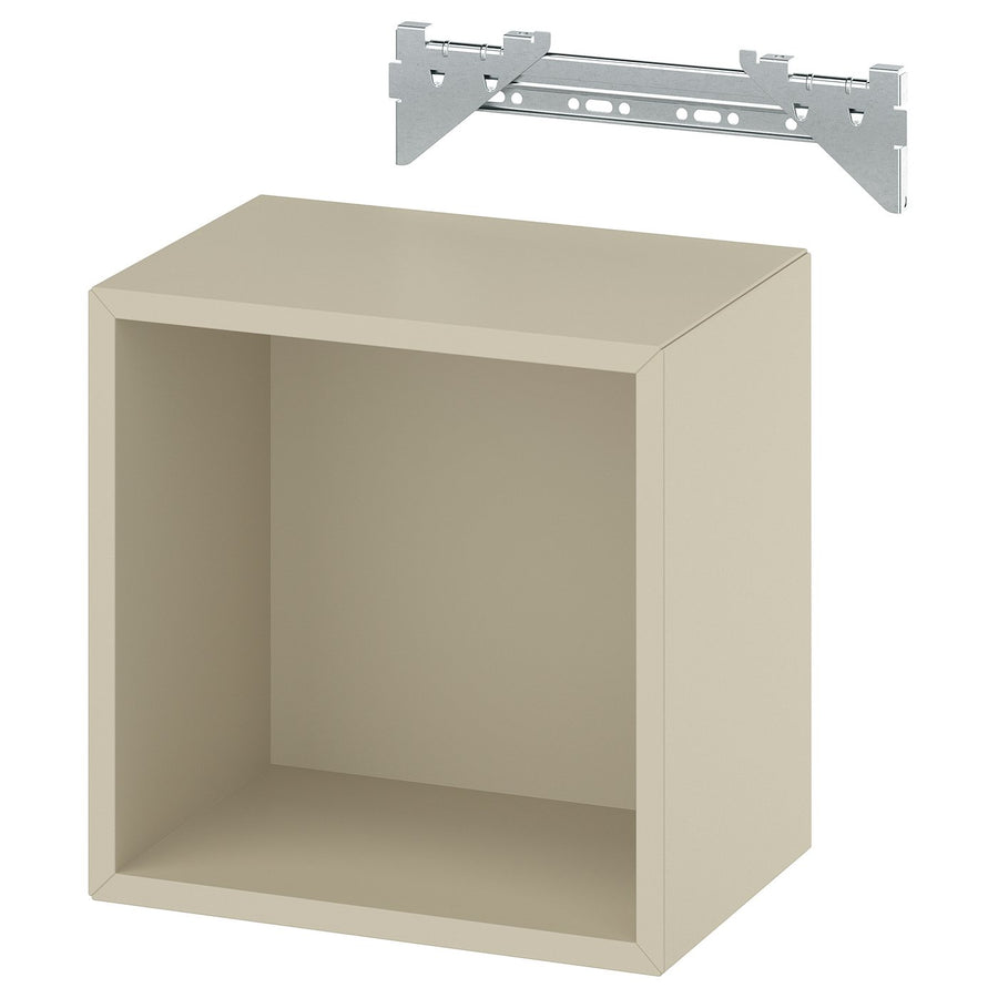 EKET wall-mounted shelving unit, beige, 35x35x25 cm