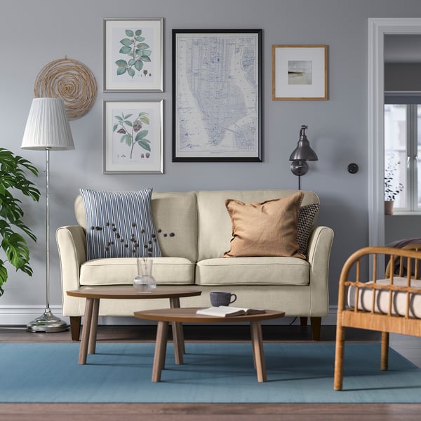 EKHOLMA 2-seat sofa, Kilanda light beige, 167x94x85 cm