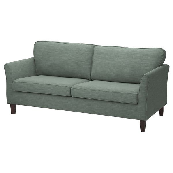 EKHOLMA 3-seat sofa, Hemmesta grey-green, 207x94x85 cm