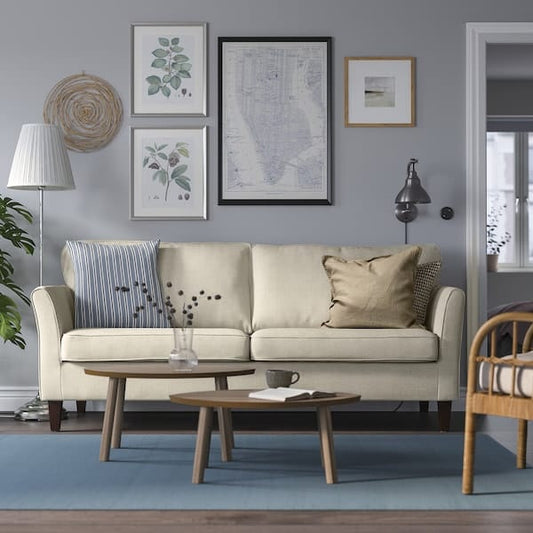 Ikea EKHOLMA - 3-seater sofa, Kilanda light beige