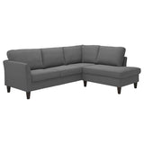 EKHOLMA corner sofa, 4-seat with open end, Hakebo dark grey, 236 cm