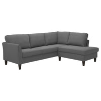 EKHOLMA corner sofa, 4-seat with open end, Hakebo dark grey, 236 cm