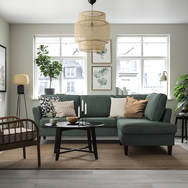 Ikea EKHOLMA - 4-seater corner sofa termin aper, Hemmesta gray-green